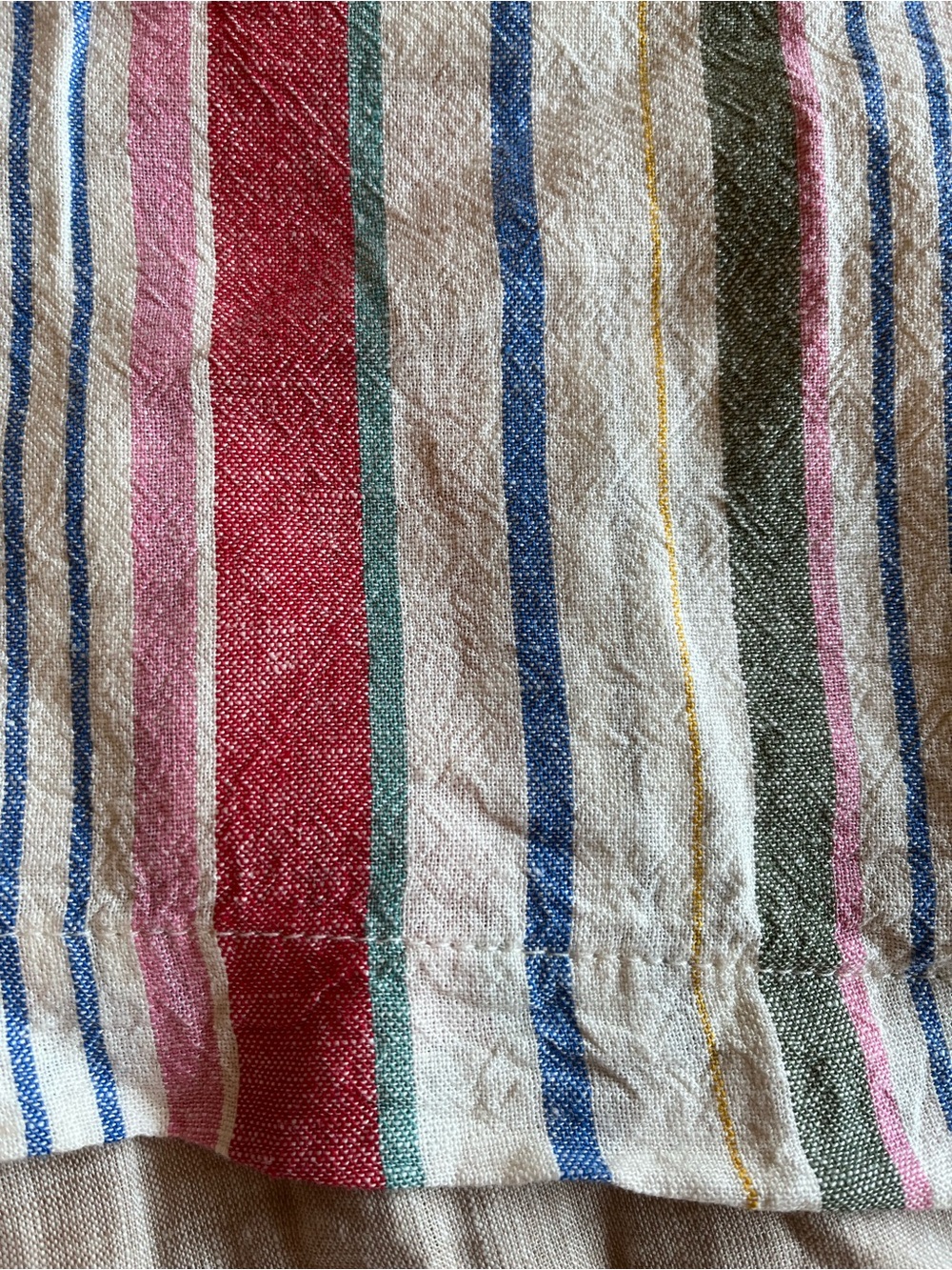 Old Navy Shorts 12 Linen-Blend Bermuda Shorts Multi-Color Striped - Picture 7 of 7